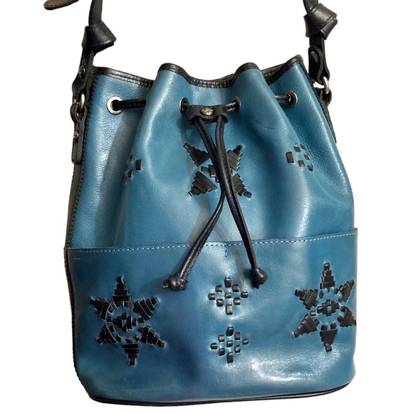Patricia Nash Bags Patricia Nash Blue And Black Brindisi Leather